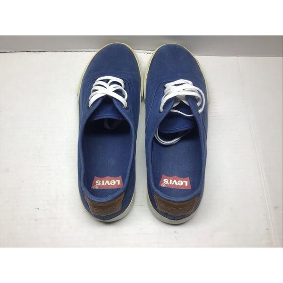 Vintage Levis Blue Canvas Skater Boater Shoes Men 10 or Women 11.5 - Picture 7 of 9
